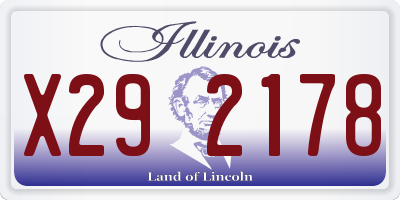IL license plate X292178