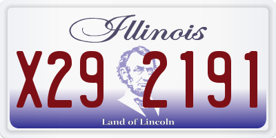 IL license plate X292191