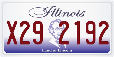 IL license plate X292192