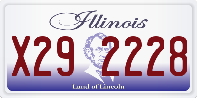 IL license plate X292228