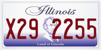 IL license plate X292255
