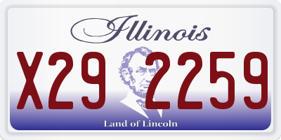 IL license plate X292259
