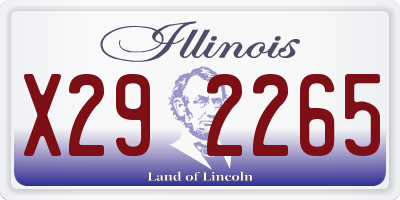 IL license plate X292265