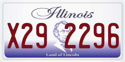 IL license plate X292296