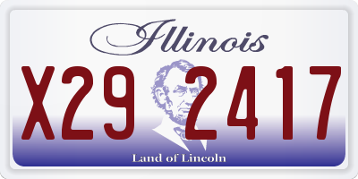 IL license plate X292417