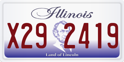 IL license plate X292419