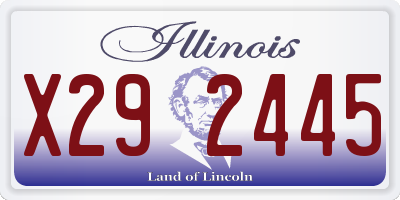 IL license plate X292445
