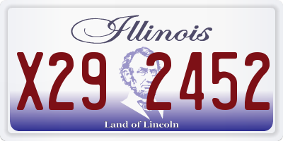 IL license plate X292452