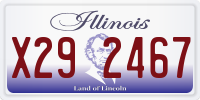 IL license plate X292467