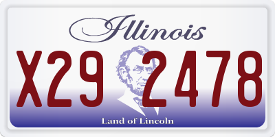 IL license plate X292478
