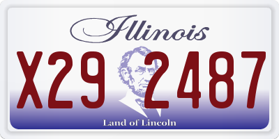 IL license plate X292487