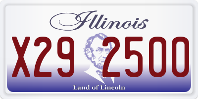 IL license plate X292500
