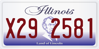 IL license plate X292581