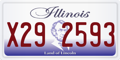 IL license plate X292593