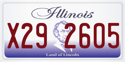 IL license plate X292605