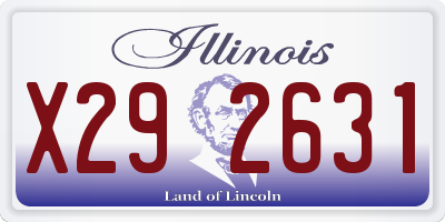 IL license plate X292631