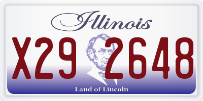 IL license plate X292648