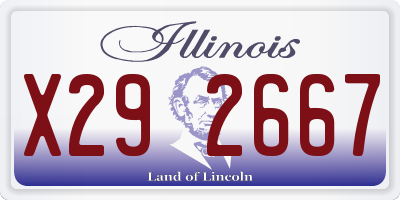 IL license plate X292667