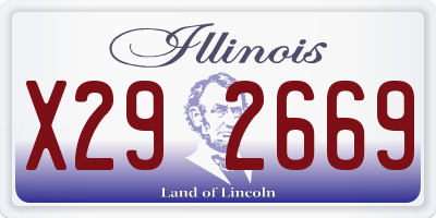 IL license plate X292669