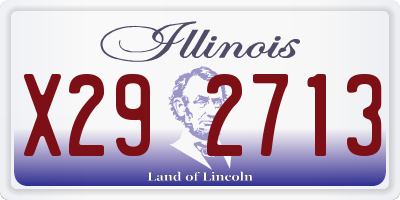 IL license plate X292713