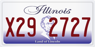 IL license plate X292727