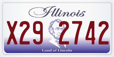 IL license plate X292742