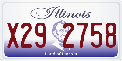 IL license plate X292758