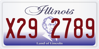 IL license plate X292789