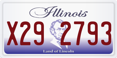 IL license plate X292793