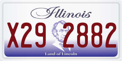 IL license plate X292882