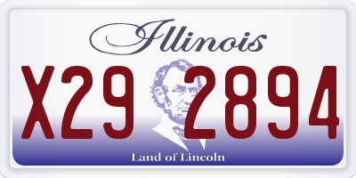 IL license plate X292894