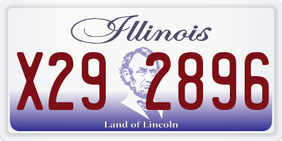 IL license plate X292896