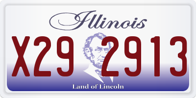 IL license plate X292913