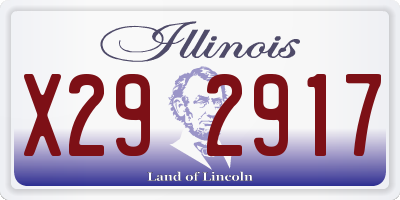 IL license plate X292917