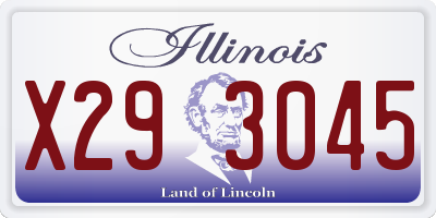 IL license plate X293045
