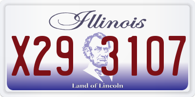 IL license plate X293107