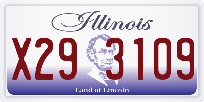 IL license plate X293109