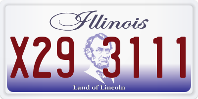 IL license plate X293111