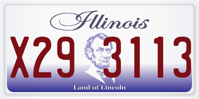 IL license plate X293113