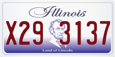 IL license plate X293137