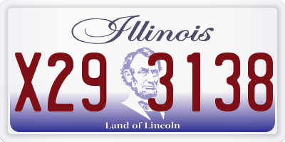 IL license plate X293138