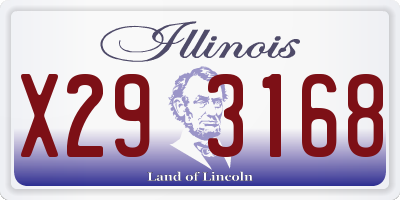 IL license plate X293168