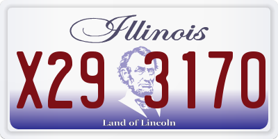 IL license plate X293170
