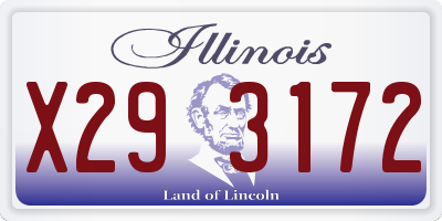 IL license plate X293172