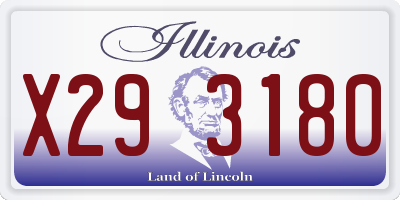IL license plate X293180