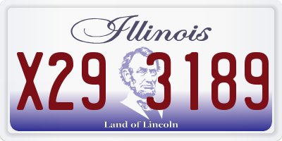 IL license plate X293189