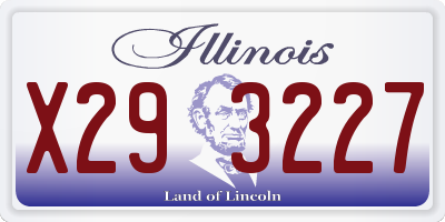 IL license plate X293227