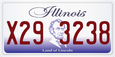 IL license plate X293238