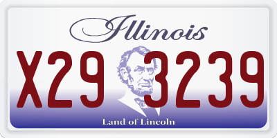 IL license plate X293239