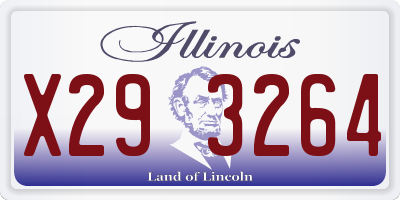 IL license plate X293264